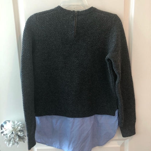 J Crew Navy Lambswool Shirttail Sweater Size S - Picture 13 of 16